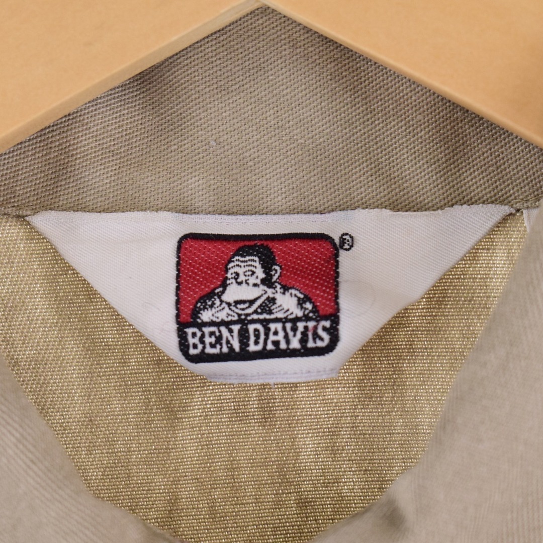 BEN DAVIS(ベンデイビス)の古着 90年代 ベンデイビス BEN DAVIS ハーフジップ 半袖 ワークシャツ USA製 メンズM ヴィンテージ /eaa340978 メンズのトップス(シャツ)の商品写真