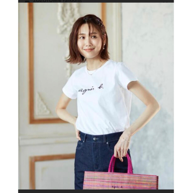 agnes b.(アニエスベー)のagnes b. アニエスベー ロゴTシャツ T3 レディースのトップス(Tシャツ(半袖/袖なし))の商品写真