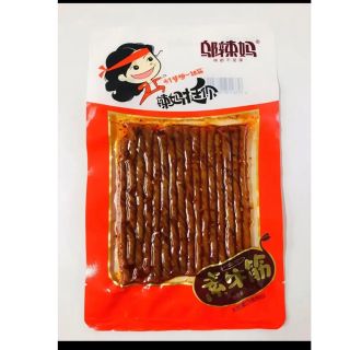 3点  邬辣妈  素牛筋  辣条 辛い　大豆蛋白類製品　中国駄菓子(豆腐/豆製品)