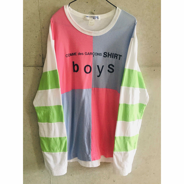 【美品★希少★メンズL】コムデギャルソンシャツボーイズ ドッキング 長袖Tシャツ | フリマアプリ ラクマ