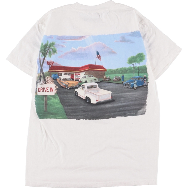 ヘインズ Hanes IN-N-OUT BURGER 両面プリント アドバタイジングTシャツ メンズS /eaa339751