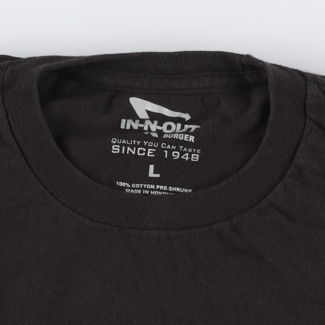 IN-N-OUT BURGER 両面プリント アドバタイジングTシャツ メンズL /eaa339752