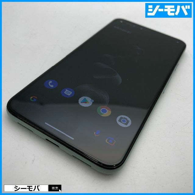 Google(グーグル)の924 SIMフリー Google Pixel 5 128GB グリーン美品 スマホ/家電/カメラのスマートフォン/携帯電話(スマートフォン本体)の商品写真