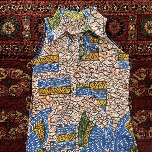 used african batik ワンピース