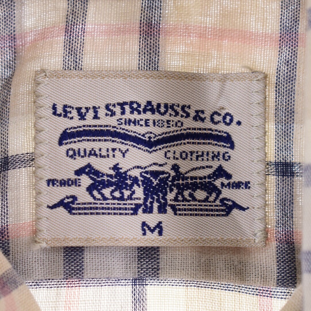 リーバイス Levi's 半袖 チェックシャツ USA製 メンズM /eaa339886