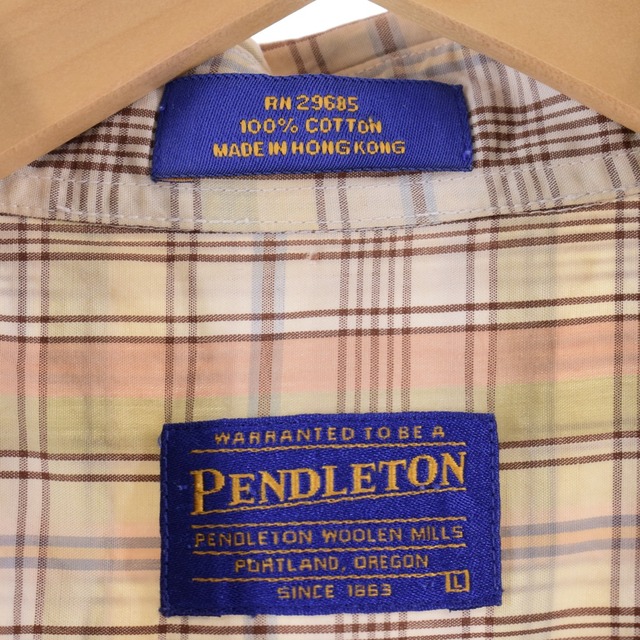 PENDLETON(ペンドルトン)の古着 ペンドルトン PENDLETON 半袖 ボタンダウン チェックシャツ メンズXXL /eaa339512 メンズのトップス(シャツ)の商品写真