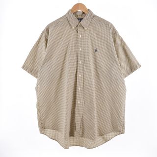 ラルフローレン(Ralph Lauren)の古着 ラルフローレン Ralph Lauren 半袖 ボタンダウン チェックシャツ メンズXXL /eaa340955(シャツ)