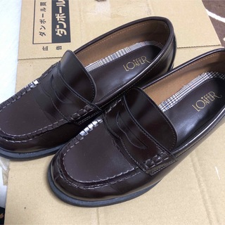 しまむら simamura ローファー 革靴 size24cm ブラウン 茶