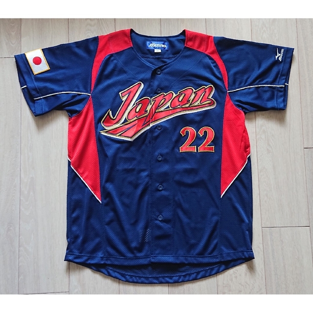 MIZUNO(ミズノ)の【限定 完売】2009 WBC 藤川 ビジター ユニフォーム ミズノM-L スポーツ/アウトドアの野球(応援グッズ)の商品写真