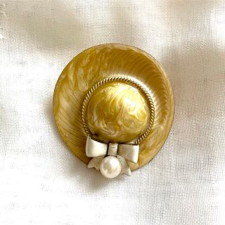 ヴィンテージブローチ&ペンダント 帽子 ハット 七宝焼 パール 本 ... ヴィンテージブローチ 本珊瑚 サンゴ 沖縄 帽子ハット 七宝焼 天然石 ゴールド