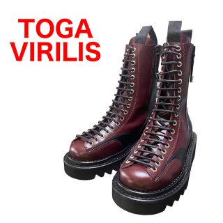 トーガ(TOGA)の新品★ トーガビリリース  TOGA  レースアップ ブーツ レザー バイカラー(ブーツ)