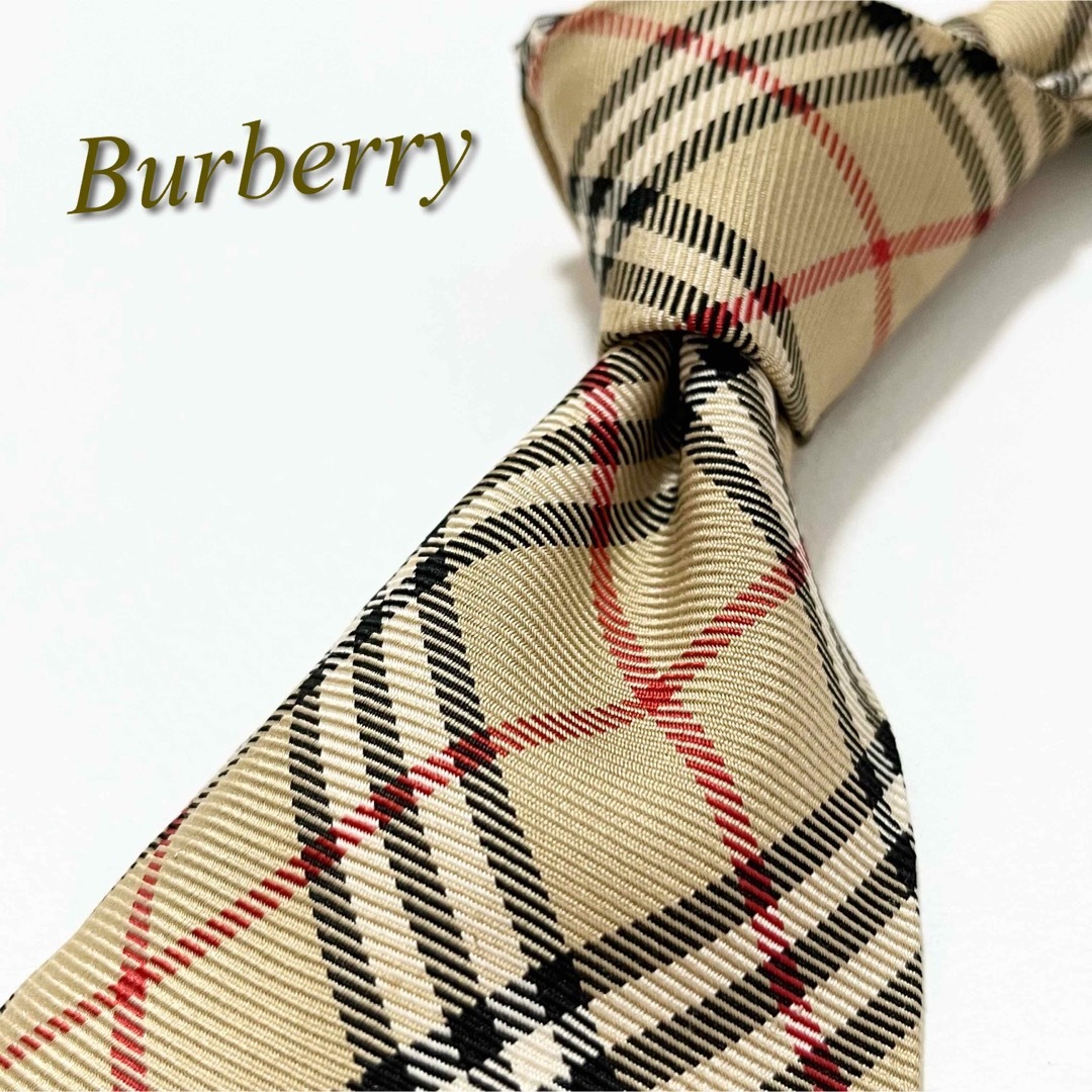 新品未使用】BURBERRY LONDON ネクタイ 高級シルク ノバチェック-