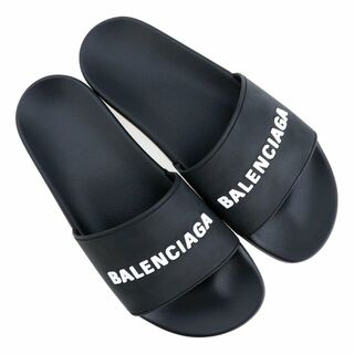 バレンシアガ(Balenciaga)のBALENCIAGA シャワーサンダル ブラック ブラック × ホワイト メンズ(サンダル)