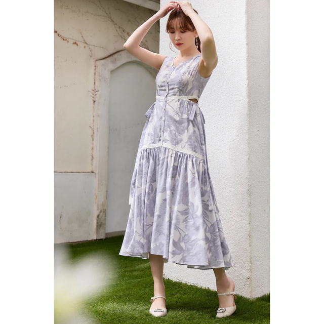 Floral Cut-Out Long Dress  美品　herlipto