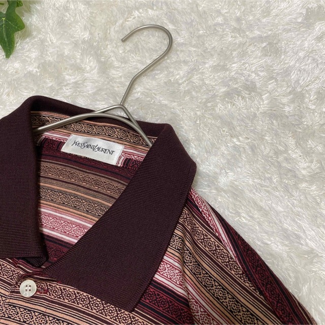 Yves Saint Laurent - ポロシャツ 刺繍 サンローラン vintage 奇抜
