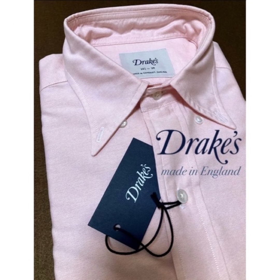 【新品】Drake's／BEAMS別注／ボタンダウン／オックスフォード／ピンク