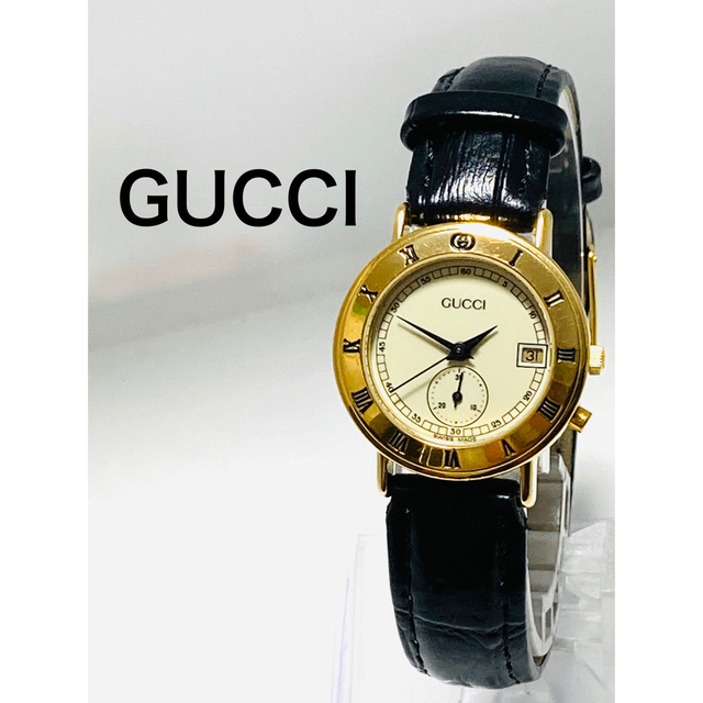 Gucci - 美品！ GUCCI グッチ スモールセコンド 電池&ベルト新品