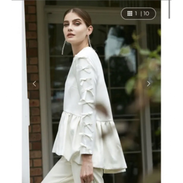 ピンクリボンブラウス ツルバイマリコオイカワ+sobrape.com.br