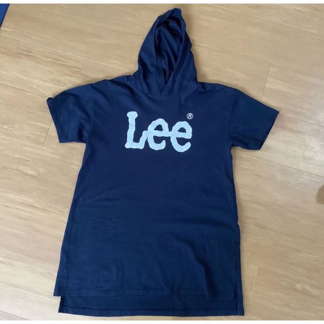 Lee(リー)のLee 半袖パーカー　140 ブラック キッズ/ベビー/マタニティのキッズ服女の子用(90cm~)(Tシャツ/カットソー)の商品写真