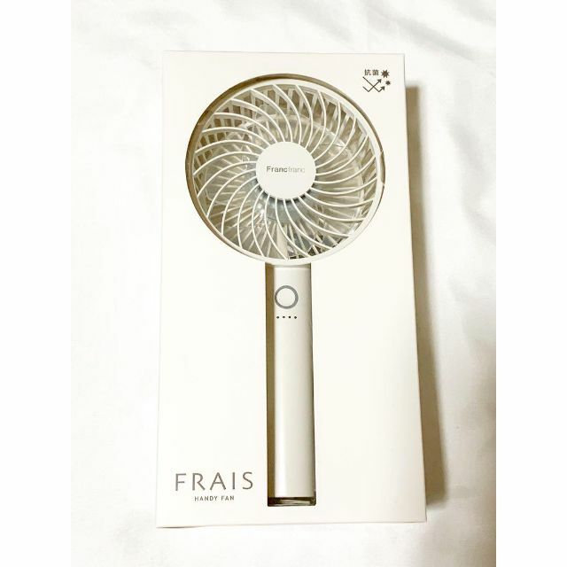 Francfranc(フランフラン)のFrancfranc フランフラン フレ ハンディファン ホワイト スマホ/家電/カメラの冷暖房/空調(扇風機)の商品写真
