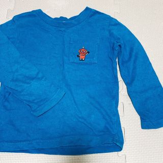 子供用95サイズ長袖Tシャツロボットワンポイント柄(Tシャツ/カットソー)