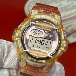 カシオ(CASIO)の美品/実動品/時計/baby G/多機能/電池交換済/パステルカラー(腕時計)