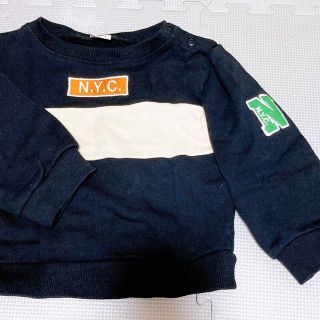 アカチャンホンポ(アカチャンホンポ)の子供用95サイズ裏起毛スウェット(黒)(Tシャツ/カットソー)