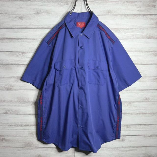 【入手困難!!】シュプリーム ✈︎開襟シャツ サイドロゴ 半袖シャツ スリーブ 1