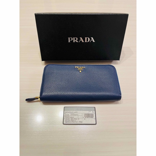 【美品】プラダ　長財布　ラウンドジップ　PRADA