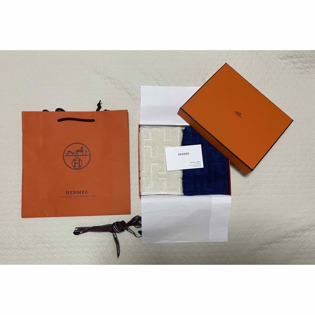 HERMES ハンドタオル 箱ショッパー有新品