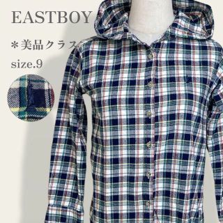 イーストボーイ(EASTBOY)の【美品クラス】　イーストボーイ　刺繍ロゴ　チェックボタンダウンシャツ　ネルシャツ(シャツ/ブラウス(長袖/七分))