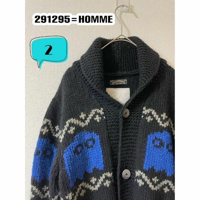 291295=HOMME - 291295=HOMME TOUCH BACK ショールカラーニット