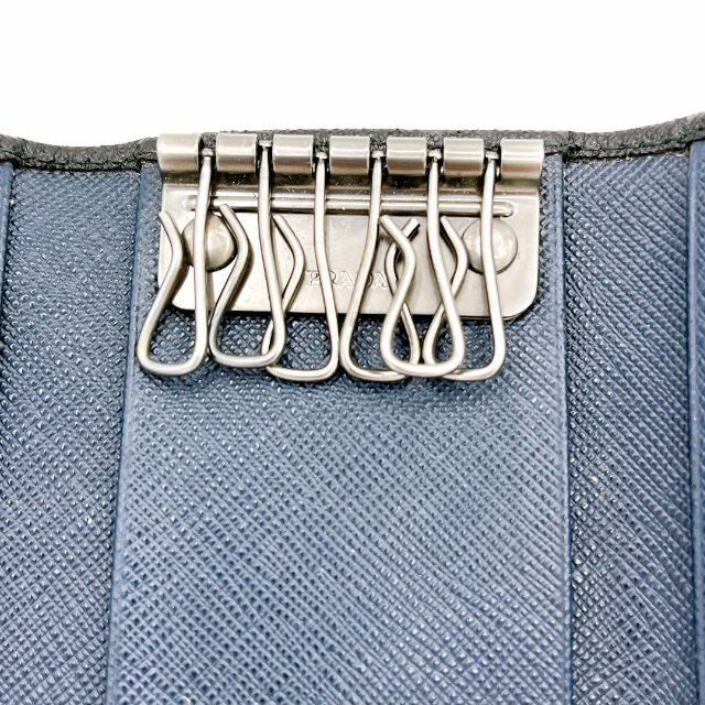 ブランド PRADA プラダ 2PG222 サフィアーノ ビコローレ キーケース