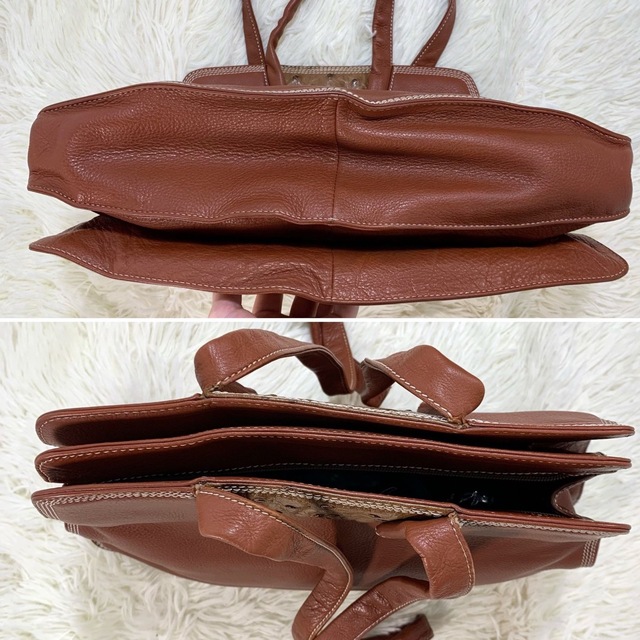 美品✨LOEWE ショルダーバッグ トートバッグ 肩がけ ロゴ オーストリッチ