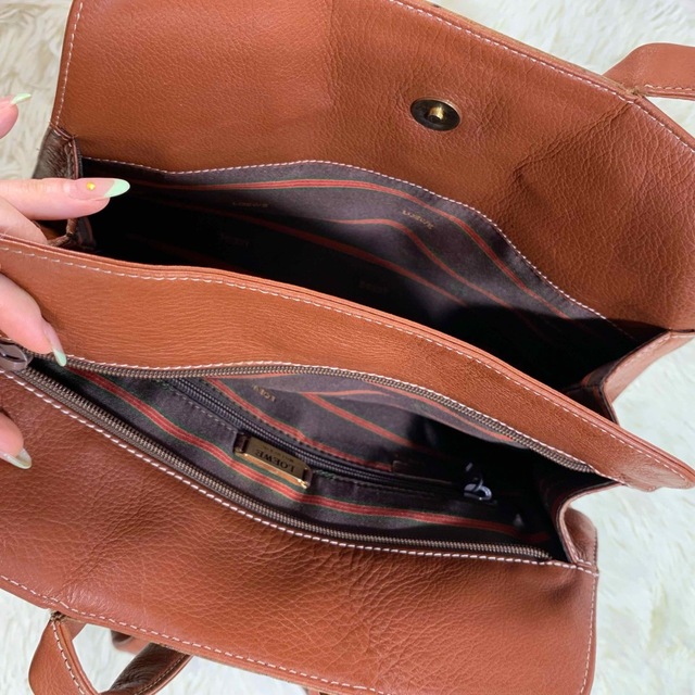美品✨LOEWE ショルダーバッグ トートバッグ 肩がけ ロゴ オーストリッチ