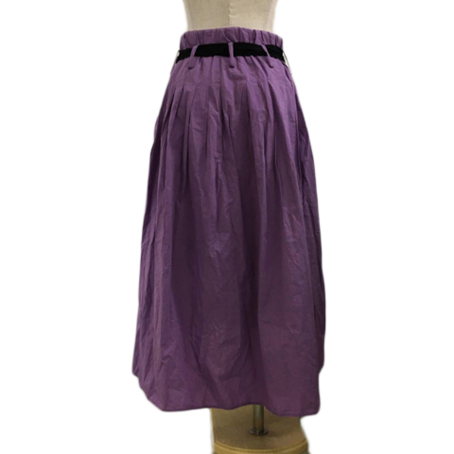 The Virgnia(ザヴァージニア)のザヴァージニア スカート フレア ロング フィッシュテール 無地 900 紫 レディースのスカート(ロングスカート)の商品写真