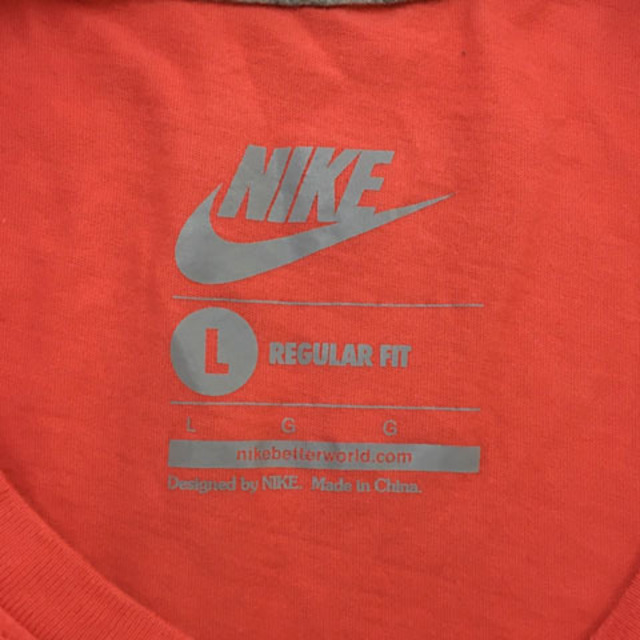 NIKE(ナイキ)のナイキ Tシャツ カットソー スポーツウェア プリント 半袖 L ピンク 青 レディースのトップス(Tシャツ(半袖/袖なし))の商品写真