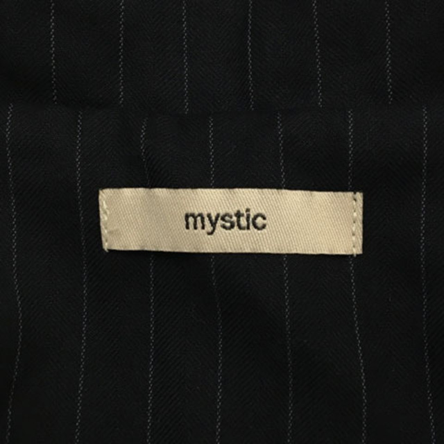 mystic(ミスティック)のミスティック ジャケット テーラード ダブル ストライプ 半袖 F 紺 グレー レディースのジャケット/アウター(その他)の商品写真