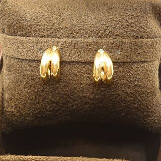 K18金　地金ピアス　ペア(ピアス)