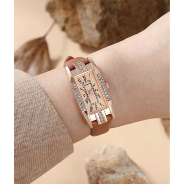 レディース ウォッチ ジュエリー ブラウン ヴィンテージ  腕時計 春 夏 レディースのファッション小物(腕時計)の商品写真