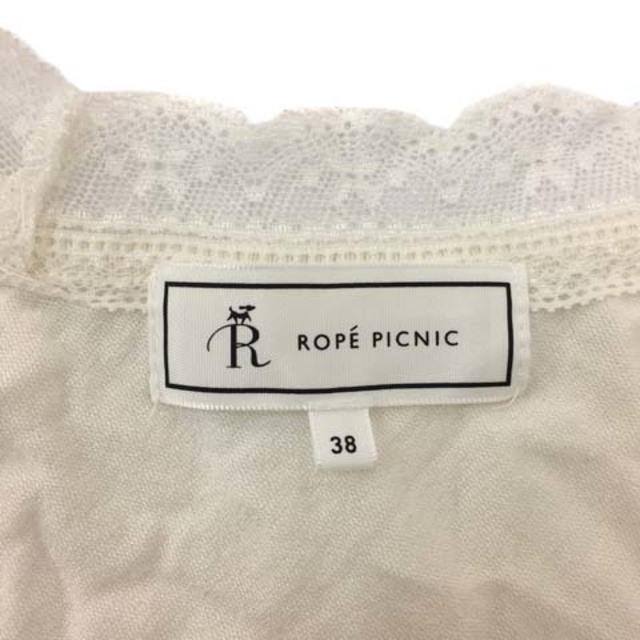 Rope' Picnic(ロペピクニック)のロペピクニック カーディガン ニット ナイロン レース 無地 長袖 38 白 レディースのトップス(カーディガン)の商品写真