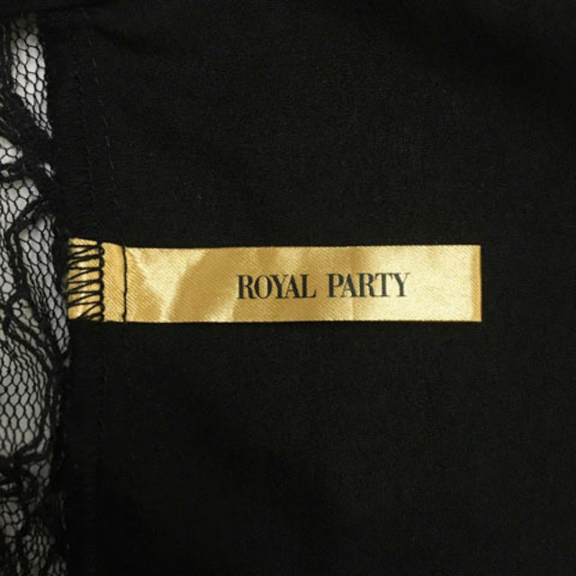 ROYAL PARTY(ロイヤルパーティー)のロイヤルパーティー オールインワン パンツ レース ノースリーブ 38 黒 レディースのパンツ(その他)の商品写真