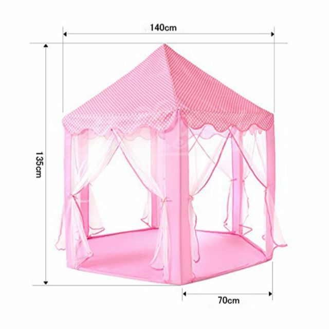 【色:ピンク2】キッズテント Wilwolfer プリンセス城型 子供用テント 2