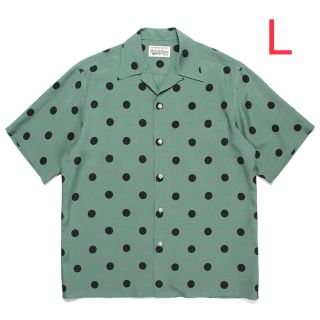 badasaikush着用　レオパード柄シャツ　green XL