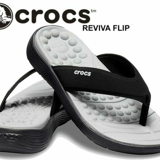 クロックス(crocs)の22cm クロックス リバイバ フリップ フロップ サンダル ブラック W6(サンダル)