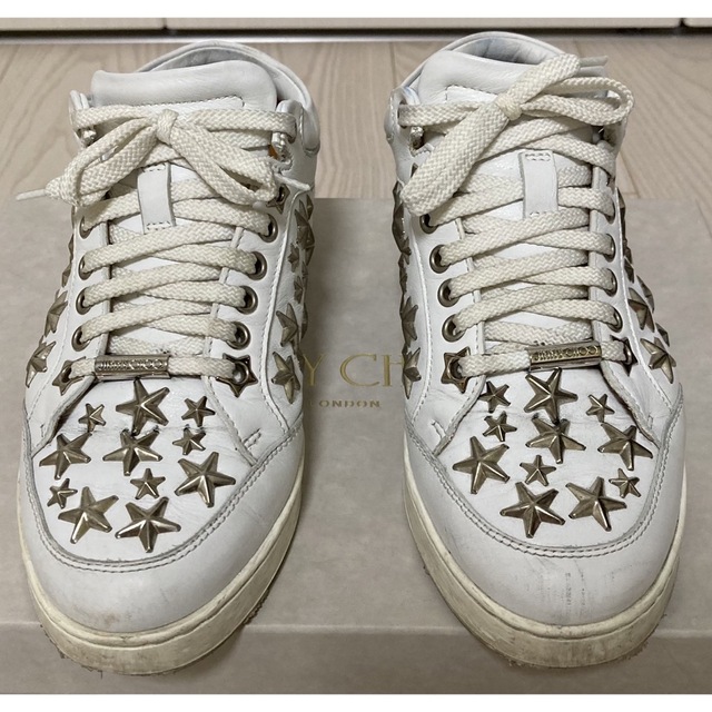 JIMMY CHOO ジミーチュウ スニーカー ハイカット スタッズ 白21cm