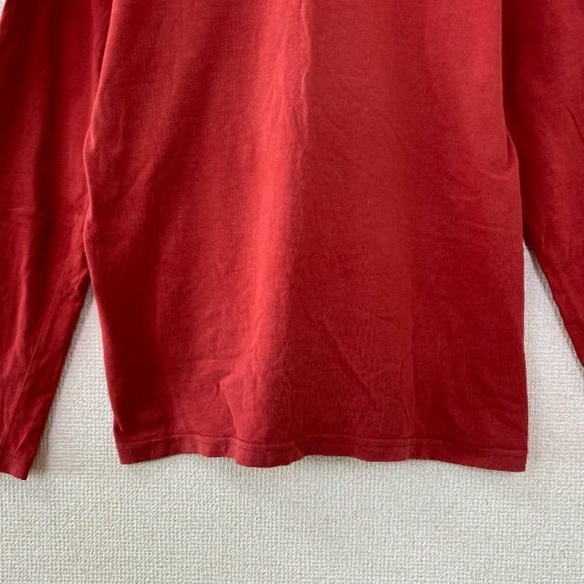 UNIQLO(ユニクロ)のUNIQLO メンズ　インナー　ロング　Tシャツ 無地　赤　長袖　Sサイズ メンズのトップス(Tシャツ/カットソー(七分/長袖))の商品写真