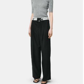 LE CIEL BLEU - ルシェルブルー Folded Belt Trousers パンツの通販