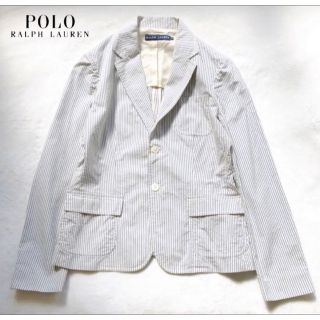 ポロラルフローレン(POLO RALPH LAUREN)の美品　RALPH LAUREN ラルフローレン　ストライプ　ジャケット　(テーラードジャケット)