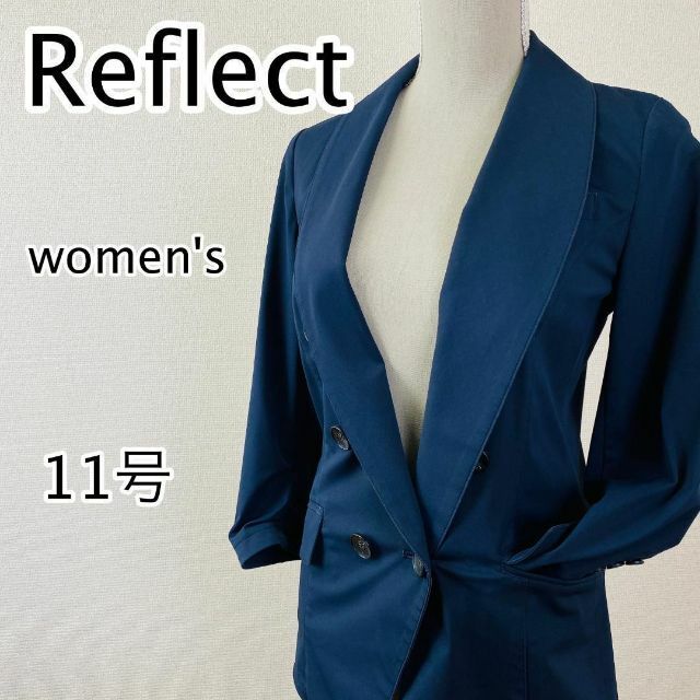Reflect　リフレクト　レディース　ジャケット　紺　ダブル　袖　デザイン